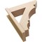 Ekena Millwork 8-in W x 28-in D x 32-in H Balboa Slat Rough Cedar Woodgrain TimberThane Outlooker, Primed Tan OUTUR080X28X32BOA24RCPR - alternate 3